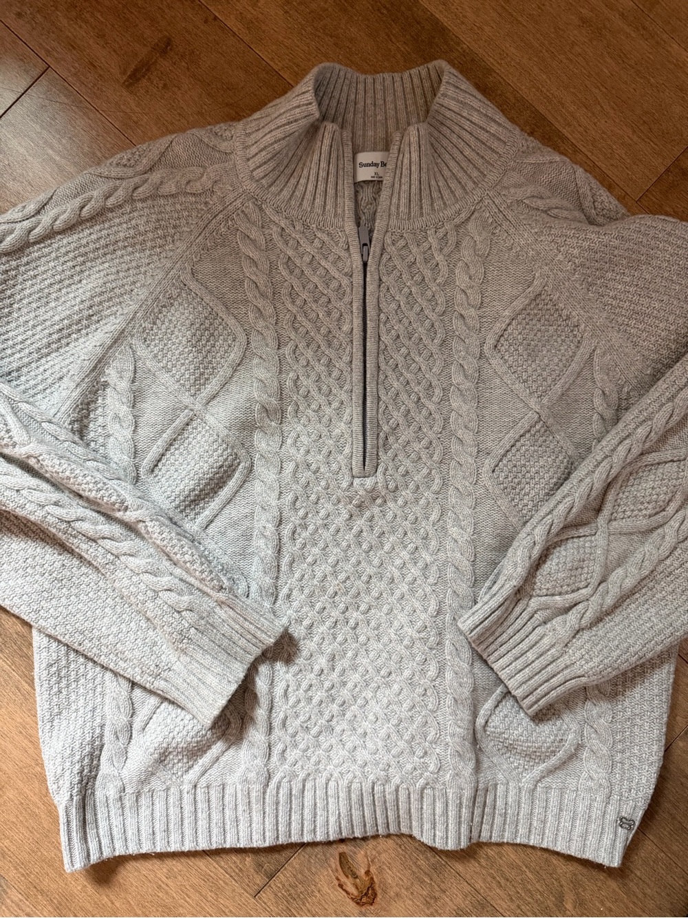 Aritzia Sunday Best Boreal Quarter Zip Sweater
